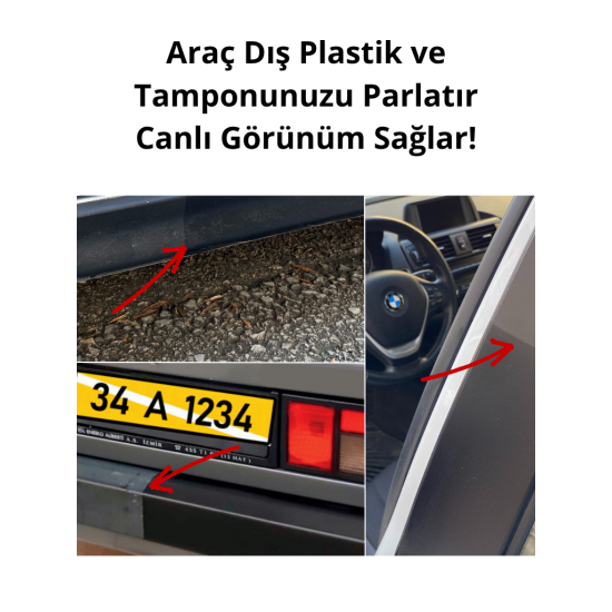 Torpido Plastik Parlatıcı ve Döşeme Koltuk Temizleyici Set - Yüksek kalite 400ml 2X
