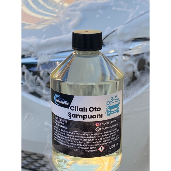 Cilalı Oto Şampuanı Konsantre Araç Şampuanı 500ml Yüksek Kalite Araba Yıkama Şampuanı