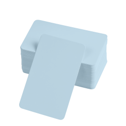 Boş Kelime Kartları 5x8 cm - 50 Adet Oval Kenarlı | Tabu & Not Kartları - Mavi