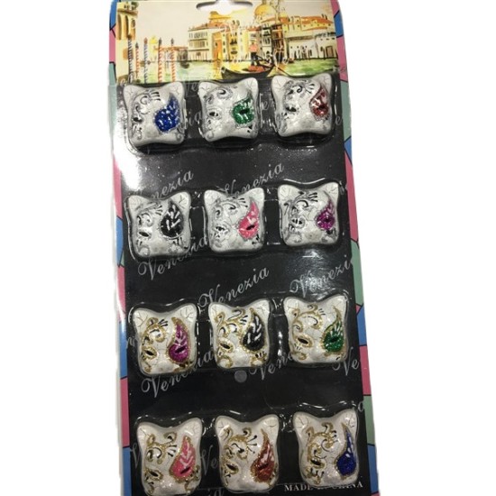 Kedi Mask Magnet Seti 12 Adet Kedi Mask Magnet Seti 12 Adet