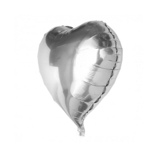 Gümüş Rengi Kalp Folyo Balon 60 Cm. Gümüş Rengi Kalp Folyo Balon 60 Cm.