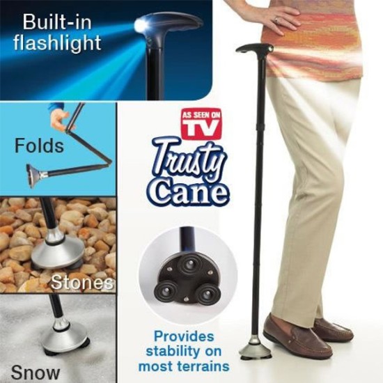 Trusty Cane Güvenilir Katlanabilir Işıklı Baston Trusty Cane Güvenilir Katlanabilir Işıklı Baston