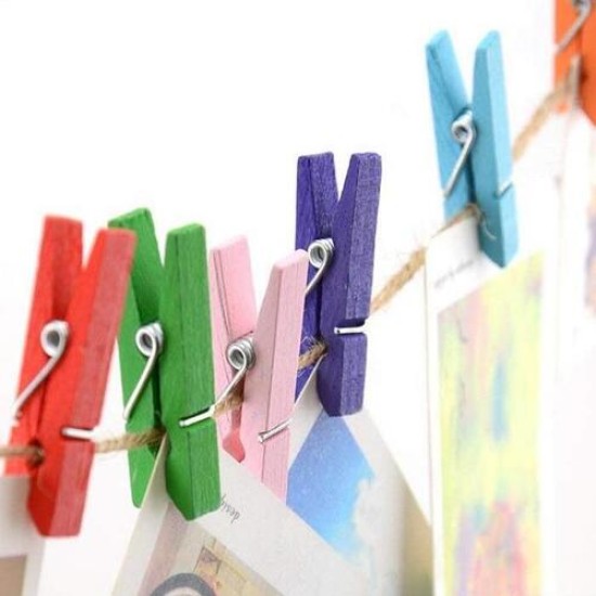 Ahşap Renkli Mini Mandal 100 Adet Ahşap Renkli Mini Mandal 100 Adet