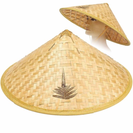 Naturel Renk Cambodia Kamboçyalı Vietnam Şapkası PVC Hasır Naturel Renk Cambodia Kamboçyalı Vietnam Şapkası PVC Hasır