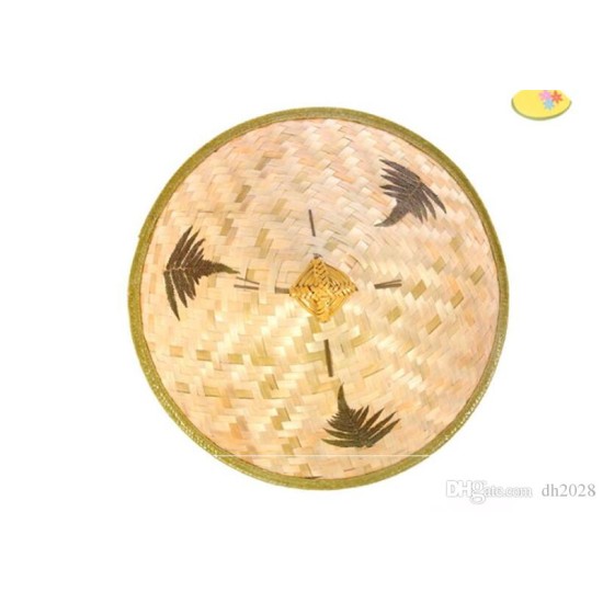 Naturel Renk Cambodia Kamboçyalı Vietnam Şapkası PVC Hasır Naturel Renk Cambodia Kamboçyalı Vietnam Şapkası PVC Hasır