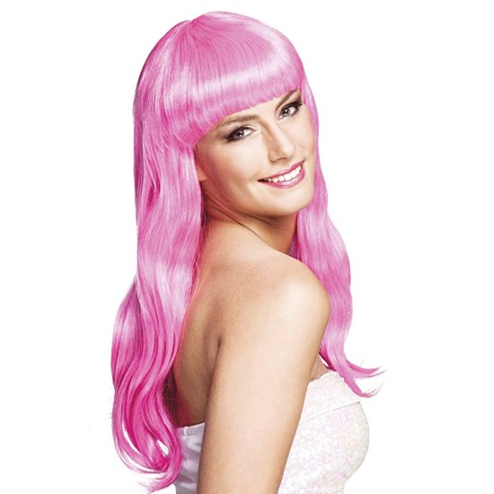 Soft Pembe Uzun Parti Peruğu Soft Pembe Uzun Parti Peruğu