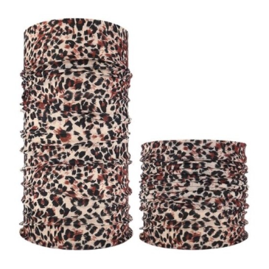 Koyu Renk Leopar Baf Bandana Maske Koyu Renk Leopar Baf Bandana Maske