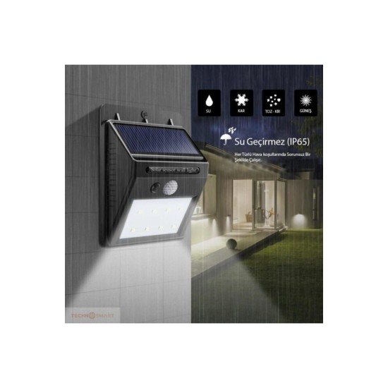 Hareket Sensörlü Solar Dış Mekan Lambası Hareket Sensörlü Solar Dış Mekan Lambası