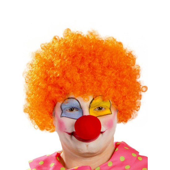Turuncu Renk Kıvırcık Afro Palyaço Seti Turuncu Renk Kıvırcık Afro Palyaço Seti