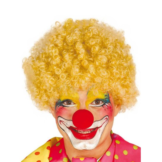 Sarı Renk Kıvırcık Afro Palyaço Seti Sarı Renk Kıvırcık Afro Palyaço Seti