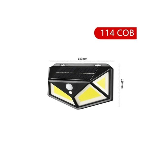 Hareket Sensörlü Bahçe Lambası 114 Led 3 Mod Hareket Sensörlü Bahçe Lambası 114 Led 3 Mod