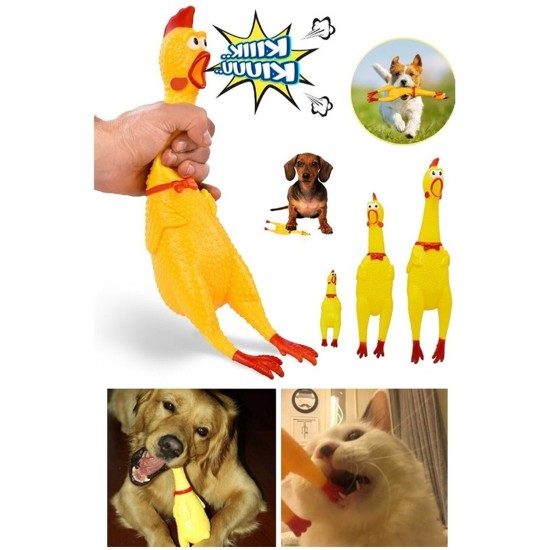 Ses Çıkaran Tavuk Kedi Köpek Oyuncağı 38 cm. Ses Çıkaran Tavuk Kedi Köpek Oyuncağı 38 cm.