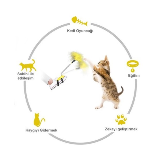 Ayağa Takılan Kedi Oyun Oltası Ayağa Takılan Kedi Oyun Oltası