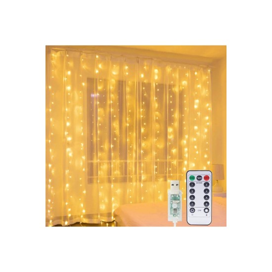 8 Fonksiyonlu Peri Perde Led Uzaktan Kumandalı Günışığı Perde Peri Led (3 mt x 3 mt) 8 Fonksiyonlu Peri Perde Led Uzaktan Kumandalı Günışığı Perde Peri Led (3 mt x 3 mt)