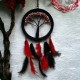 Siyah Kırmızı Hayat Ağacı Dream Catcher Siyah Kırmızı Hayat Ağacı Dream Catcher