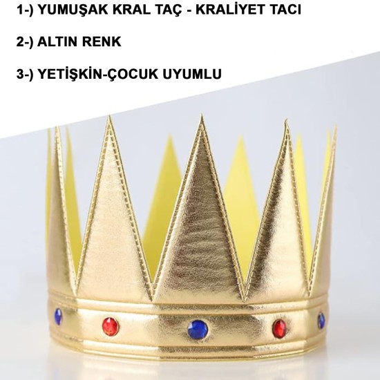 Kral Kraliyet Tacı Yetişkin Çocuk Uyumlu Kral Kraliyet Tacı Yetişkin Çocuk Uyumlu