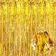 Ekstra Metalize Parlak Saçaklı Arka Fon Perde Gold Ekstra Metalize Parlak Saçaklı Arka Fon Perde Gold