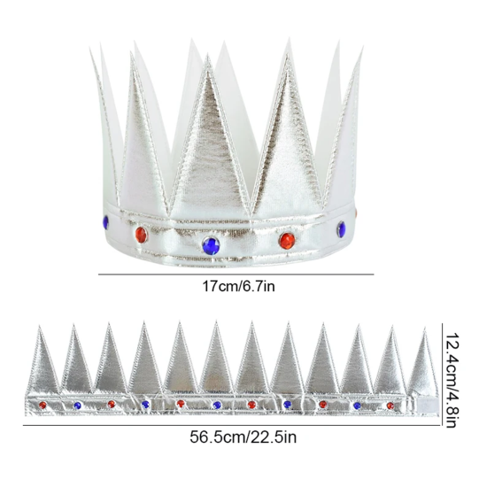 Yumuşak Gümüş Kral Tacı 55 cm Yumuşak Gümüş Kral Tacı 55 cm