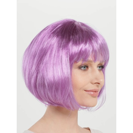 Düz Kesim Küt Parti Peruğu Rose Pembe Düz Kesim Küt Parti Peruğu Rose Pembe