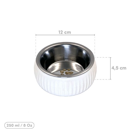 Mikopet Organik Seramik Mama Kabı Beyaz Mikopet Organik Seramik Mama Kabı Beyaz