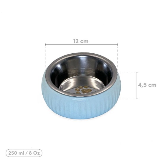 Mikopet Organik Seramik Mama Kabı Mavi Mikopet Organik Seramik Mama Kabı Mavi