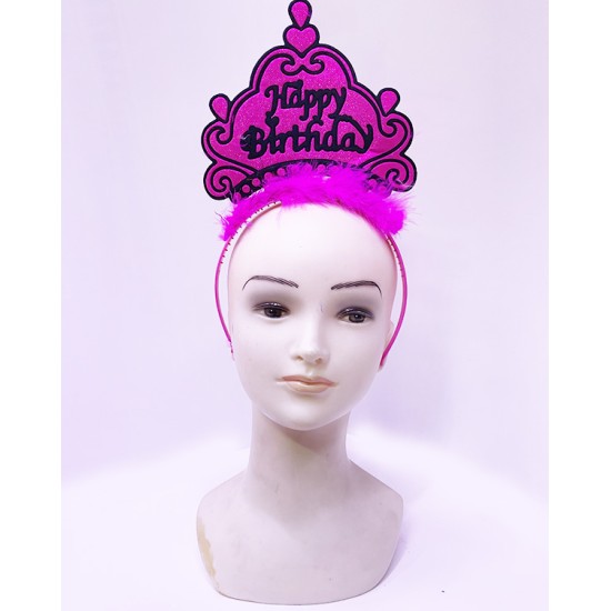 Happy Birthday Neon Fuşya Taç Happy Birthday Neon Fuşya Taç
