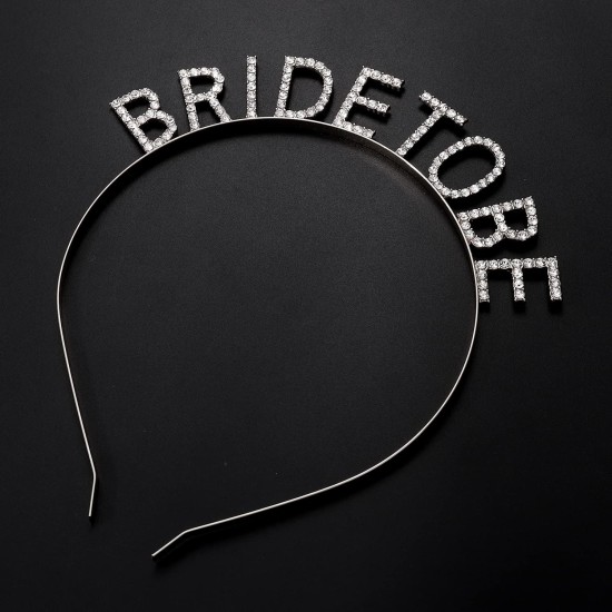 Gümüş Kaplama Kristal Taşlı Bride To Be Gelin Tacı Gümüş Kaplama Kristal Taşlı Bride To Be Gelin Tacı