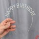 Gümüş Kristal Taşlı Happy Birthday Tacı Gümüş Kristal Taşlı Happy Birthday Tacı