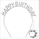 Gümüş Kristal Taşlı Happy Birthday Tacı Gümüş Kristal Taşlı Happy Birthday Tacı