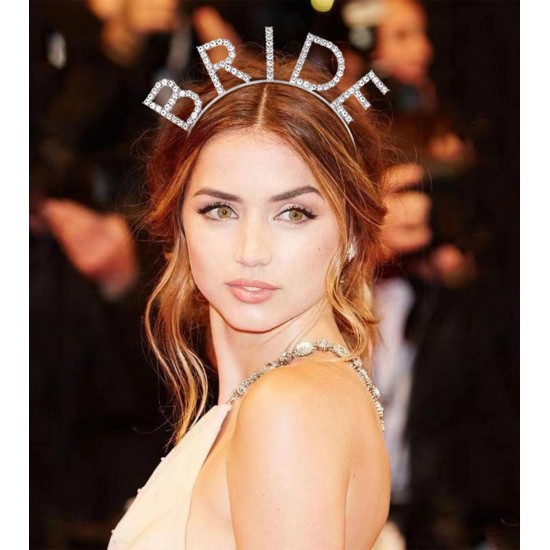 Bekarlığa Veda Kristal Taşlı Gümüş Bride Tacı Bekarlığa Veda Kristal Taşlı Gümüş Bride Tacı