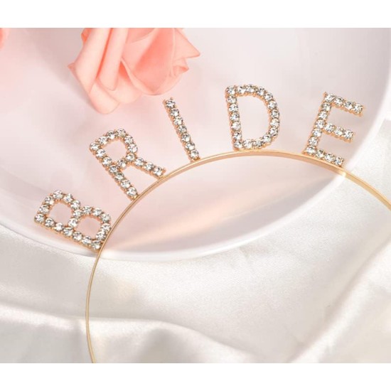 Altın Gold Renk Bekarlığa Veda Kristal Taş Bride Tacı İthal Altın Gold Renk Bekarlığa Veda Kristal Taş Bride Tacı İthal