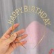 Altın Gold Renk Kristal Taşlı Parlak Happy Birthday Taç Altın Gold Renk Kristal Taşlı Parlak Happy Birthday Taç