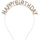 Renkli Kristal Taşlı Lüks Happy Birthday Taçı Renkli Kristal Taşlı Lüks Happy Birthday Taçı