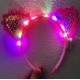 Pembe Pullu Led Işıklı Kedi Kulak Taç Pembe Pullu Led Işıklı Kedi Kulak Taç