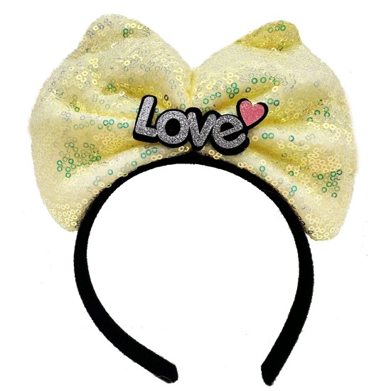 Led Işıklı Love Yazılı Fiyonk Taç Led Işıklı Love Yazılı Fiyonk Taç
