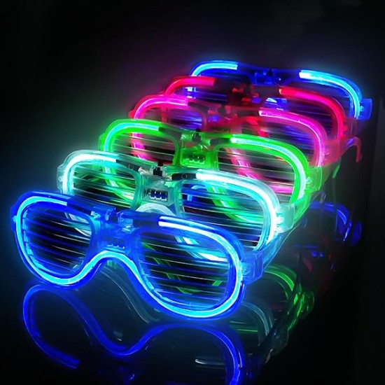 Glow Işıklı Panjur Parti Gözlüğü 12 Adet Glow Işıklı Panjur Parti Gözlüğü 12 Adet