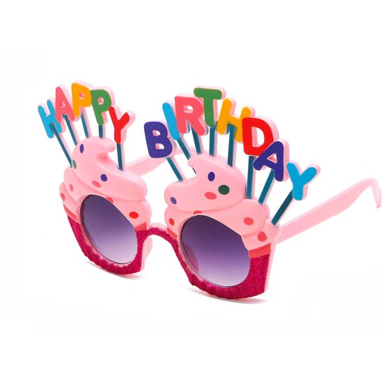 Happy Birthday Yazılı Pembe Fuşya Parti Gözlüğü Happy Birthday Yazılı Pembe Fuşya Parti Gözlüğü