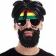 Rasta Peruklu Bob Marley Parti Gözlüğü Rasta Peruklu Bob Marley Parti Gözlüğü