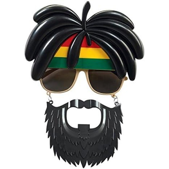 Rasta Peruklu Bob Marley Parti Gözlüğü Rasta Peruklu Bob Marley Parti Gözlüğü