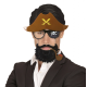 Kahve Şapkalı Pipolu Jack Sparrow Gözlüğü Kahve Şapkalı Pipolu Jack Sparrow Gözlüğü