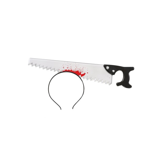 Kafaya Saplanmış Halloween Kanlı Testere Şaka Tacı Kafaya Saplanmış Halloween Kanlı Testere Şaka Tacı