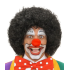 Siyah Kıvırcık Afro Peruk ve Kırmızı Sünger Burun Seti