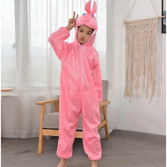 Çocuk Tavşan Kostümü Pembe Renk 4-5 Yaş Çocuk Tavşan Kostümü Pembe Renk 4-5 Yaş
