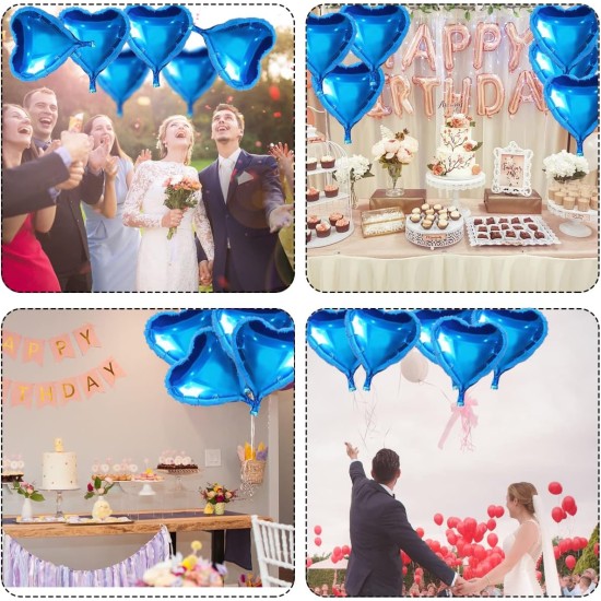 Metalize Mavi Kalp Folyo Balon Metalize Mavi Kalp Folyo Balon