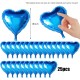 Metalize Mavi Kalp Folyo Balon Metalize Mavi Kalp Folyo Balon
