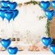 Metalize Mavi Kalp Folyo Balon Metalize Mavi Kalp Folyo Balon