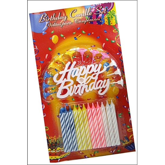Rengarenk Happy Birthday Doğum Günü Mumları