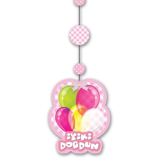 Pembe İyiki Doğdun Asmalı Süs Set 3'lü Pembe İyiki Doğdun Asmalı Süs Set 3'lü