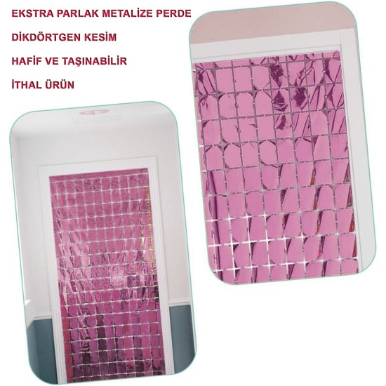 Ekstra Metalize Rose Gold Disko Kapı Perdesi Ekstra Metalize Rose Gold Disko Kapı Perdesi