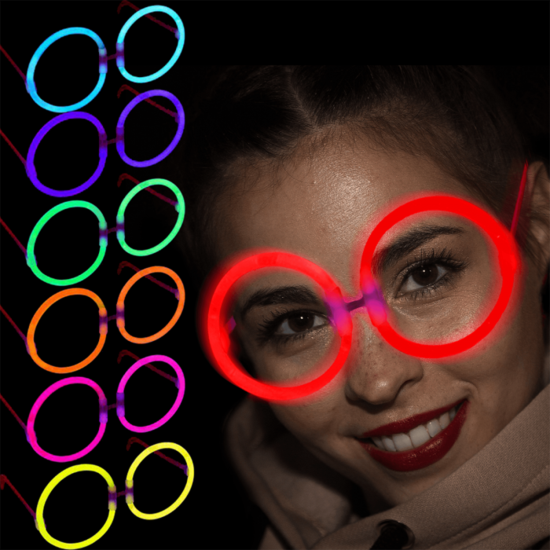 Glow Stick Yuvarlak Parti Gözlüğü 6 Adet Glow Stick Yuvarlak Parti Gözlüğü 6 Adet